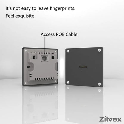 POE Wall Mount Charger for Samsung Galaxy S6 Lite  Magnetic Stand, 18W Fast Wireless Charging Dock, Smart Home/Office - Zilvex