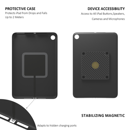 For IPAD MINI6 mini7 Wall Mount iPad Stand 18W Fast Charging Magnetic Wireless Aluminum Rotatable Design stand