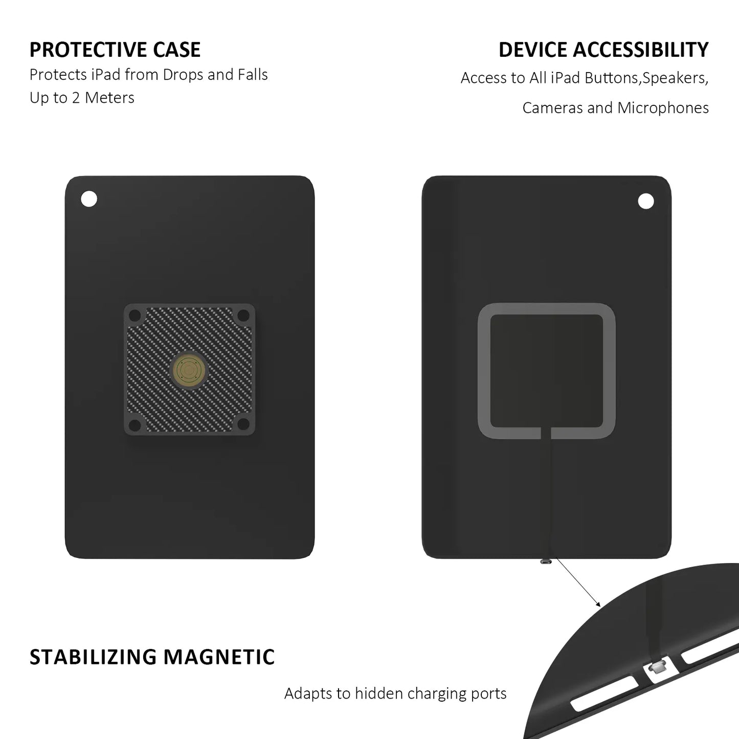 For Samsung Galaxy Tab A9+ 11 inch Stand, Wall Mount A9 Plus Tablet Stand 18W Fast Charging Magnetic Wireless Rotatable Design