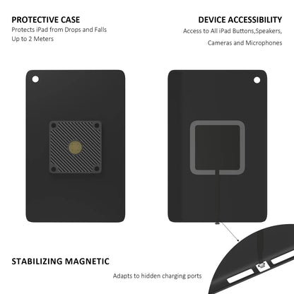 For Samsung Galaxy Tab A9+ 11 inch Stand, Wall Mount A9 Plus Tablet Stand 18W Fast Charging Magnetic Wireless Rotatable Design