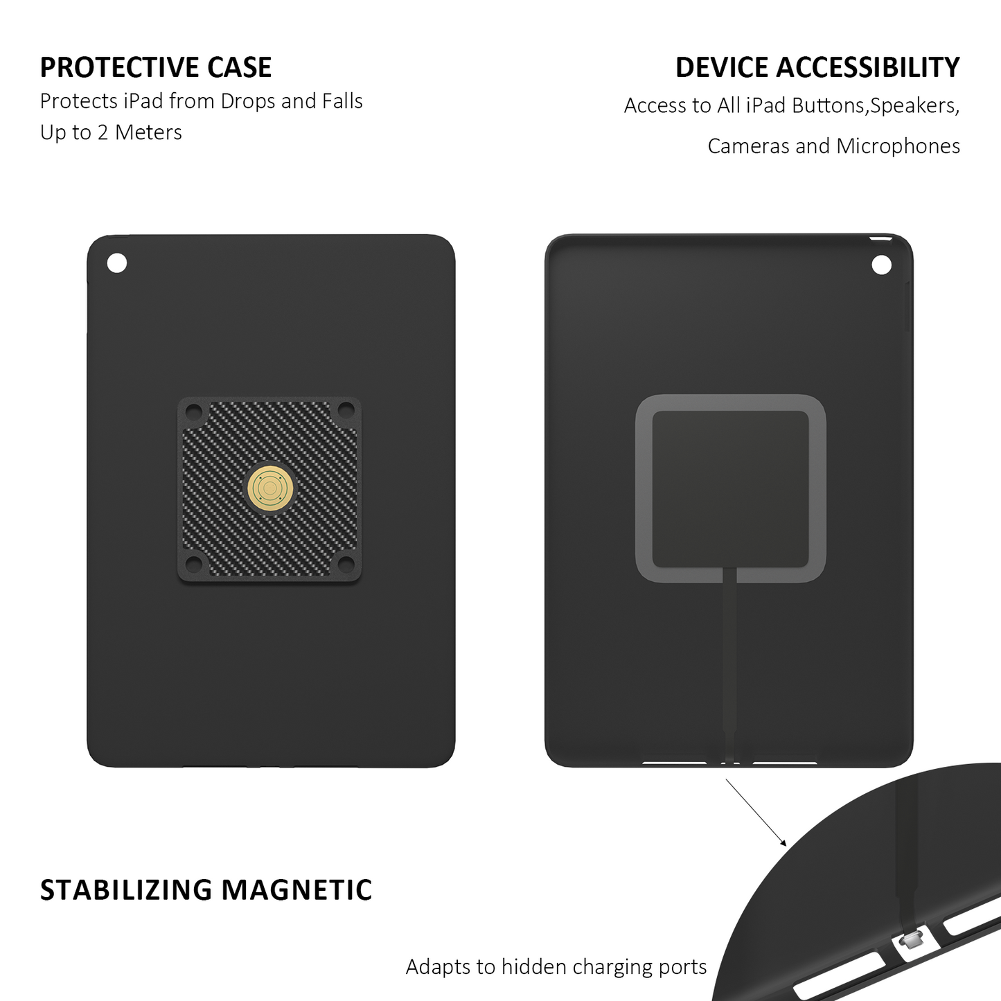 Applicable for 9.7 Inch iPad Air Magnetic Wall Mount Charger Tablet Accessories For Office Or Home iPad Stand emonita