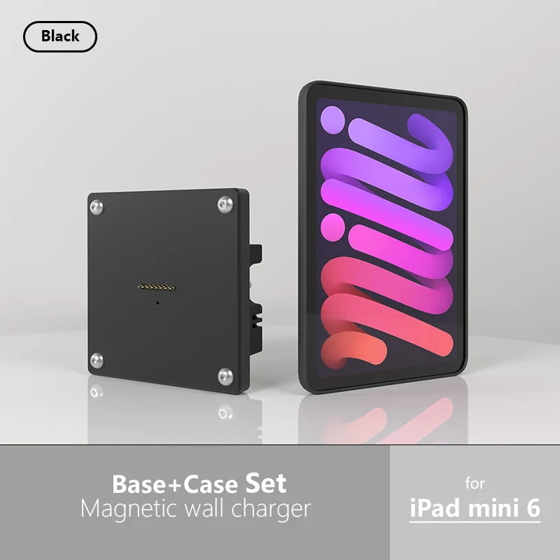 For IPAD MINI6 mini7 Wall Mount iPad Stand 18W Fast Charging Magnetic Wireless Aluminum Rotatable Design stand