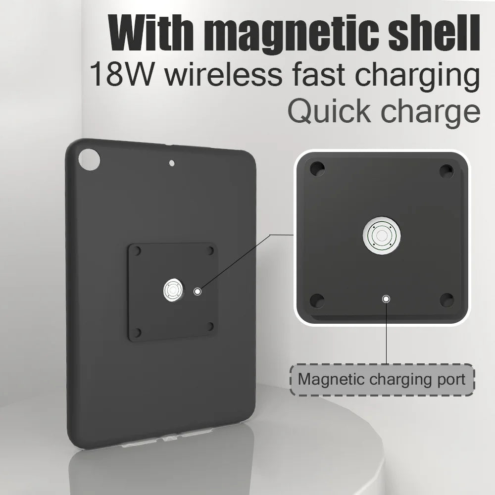For IPAD MINI6 mini7 Wall Mount iPad Stand 18W Fast Charging Magnetic Wireless Aluminum Rotatable Design stand