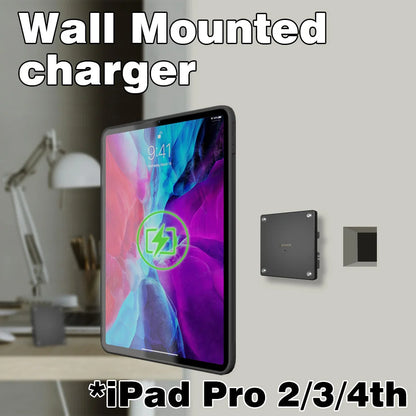 Magneta Mura Monto kun Ŝarga Kazo 18W Rapida Ŝargado Magneta Sendrata Aluminia Rotaciebla Dezajno por iPad Pro 11 Cola stando 