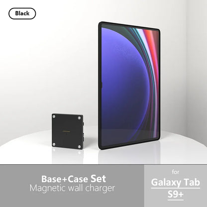 Tablet holder for Samsung Galaxy Tab S9 Plus 12.4 wall charging station smart home Magnetic wireless charging ipad holder Zilvex Galaxy Tab S9 Plus