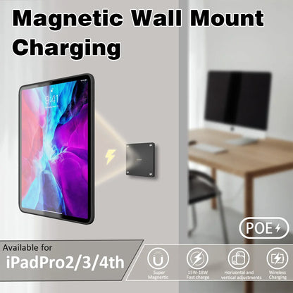 POE Wall Mounted Charging for iPad pro 11 Inch ipad Wall Station Wireless Charging Office Electronics Tablet iPad Stand 18w