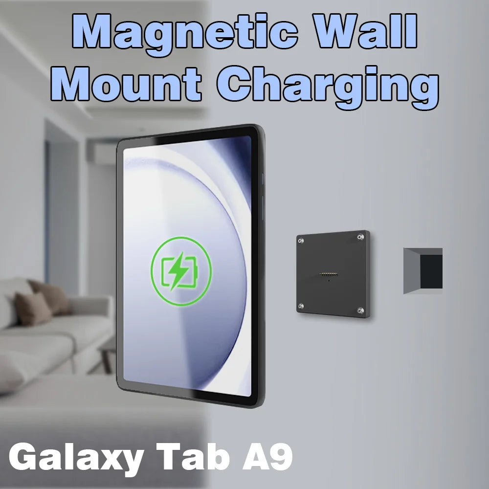 Supplied Magnetic Wall Mounted Charging Stan for Samsung Galaxy Tab A9 8.7 inch intelligent switch 18W Power in Wall emonita