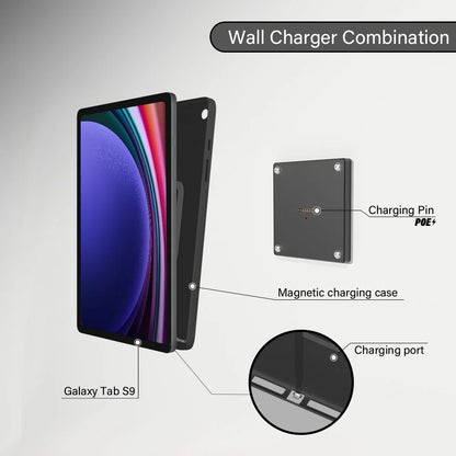 POE Tablet holder for Samsung Galaxy Tab S9 11 Inch wall charging station Smart Switch Wall mounted charging Zilvex