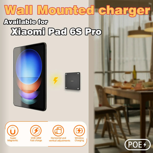 Magnetic Wall Mount with Charging Case for xiaomi pad 6s pro Upgraded 18W Quick Charge Strong Magnets in Wall emonita