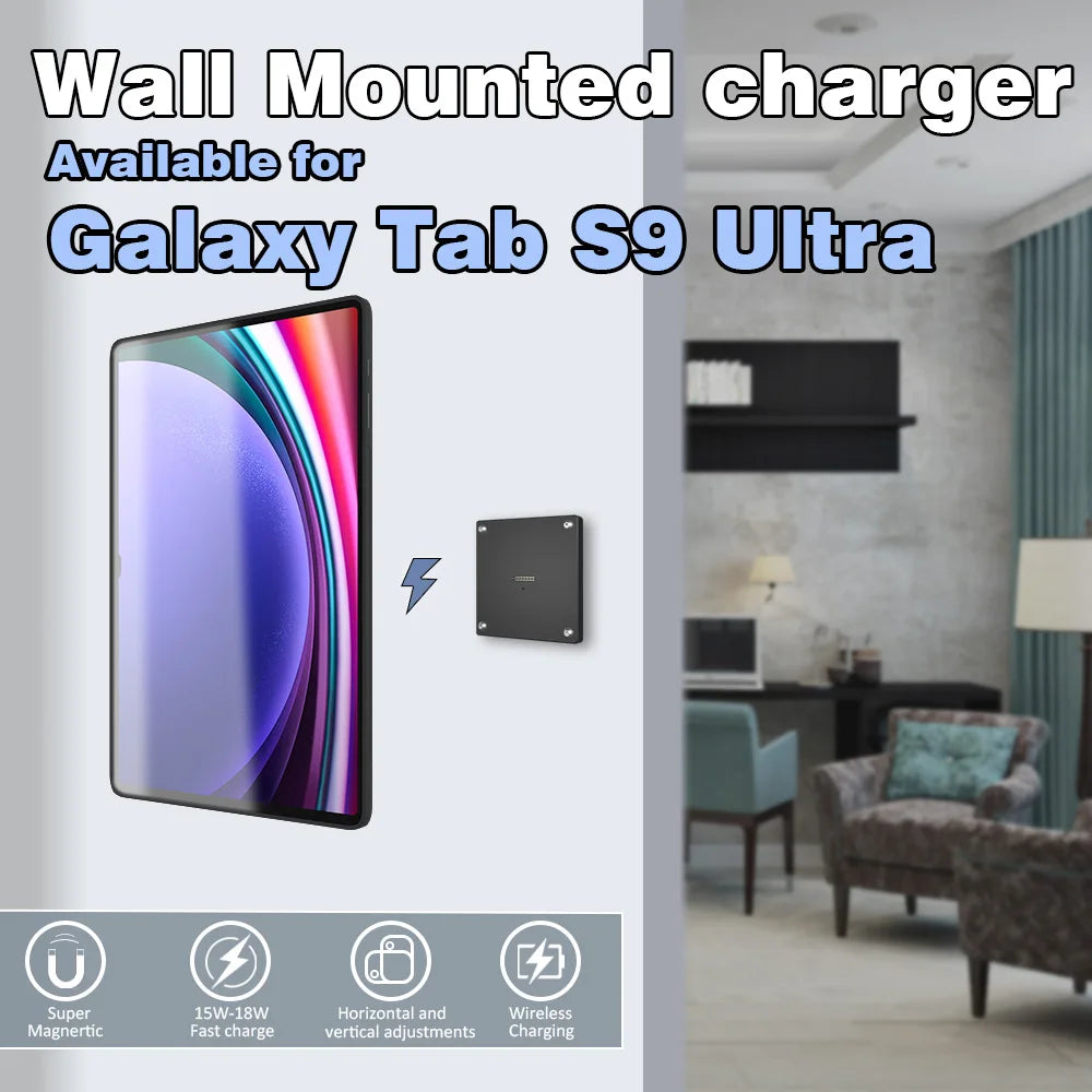 For 14.6-inch Samsung Galaxy Tab S9 Ultral Magnetic Wall Charger Tablet Accessory for Office or Home Tablet Stand emonita