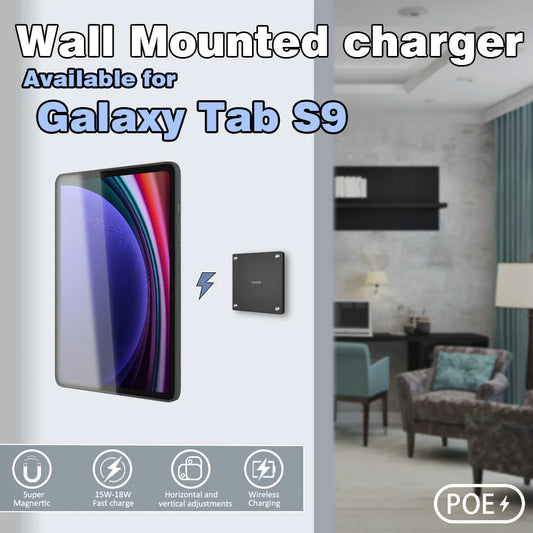 POE Tablet holder for Samsung Galaxy Tab S9  11 Inch wall charging station Smart Switch Wall mounted charging