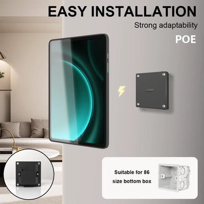 POE For Samsung Galaxy Tab S9 FE PLUS 12.4 inch Stand Wall Mount   Tablet Stand 18W Fast Charging Magnetic Wireless Rotatable