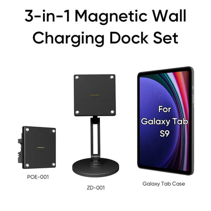 Magnetic Charging Dock Kit for Samsung丨Wall Mount POE+Desk Stand+Case Zilvex