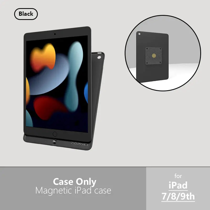 Zilvex Magnetic Charging Case for iPad Air/Mini/Pro Series Smart Tablet Wall Mount Magnetic Cover for AC/POE - Zilvex