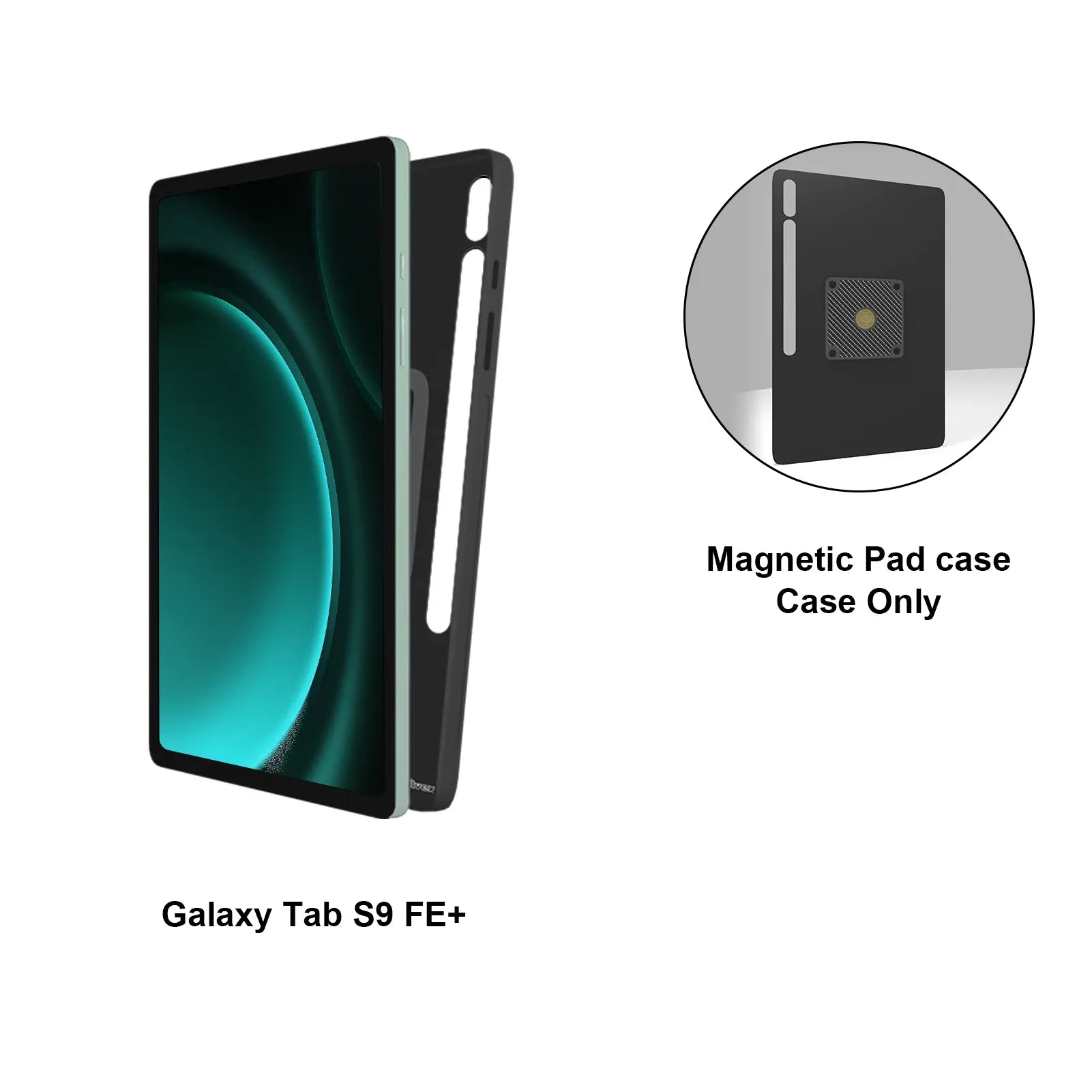 Zilvex Magnetic Charging Case for Samsung Galaxy Tab A9 A9+ S8 S9 S10 Series  Smart Tablet Wall Mount Magnetic Cover for AC/POE - Zilvex