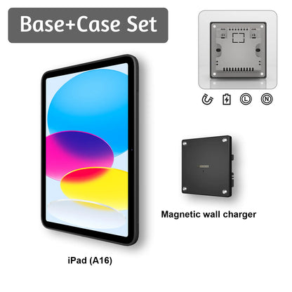 Zilvex Magnetic Wall Mount with Charging Case for iPad Upgraded 18W Quick Charge Strong Magnets 360 Rotation in-Wall - Zilvex