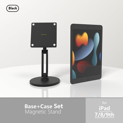 18W fast charging magnetic tablet desktop stand for the full range of ipad,adjustable metal stand with 360° rotation 我的商店 ipad 7 8 9