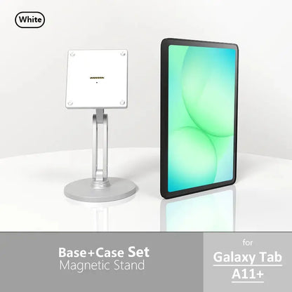 Samsung Galaxy Tab Magnetic Wireless Charging Stand - Includes 15-18W Fast Charger & Adjustable Multi-Angle Silvery Stand Zilvex