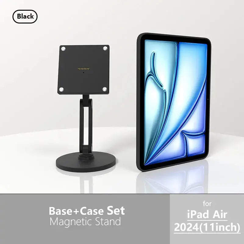 18W fast charging magnetic tablet desktop stand for the full range of ipad,adjustable metal stand with 360° rotation 我的商店 ipad air 11in 2024-M2