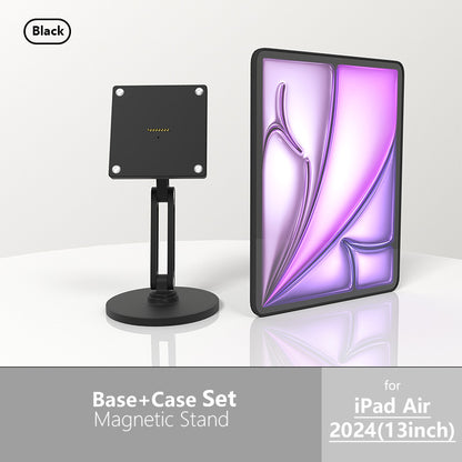 18W fast charging magnetic tablet desktop stand for the full range of ipad,adjustable metal stand with 360° rotation 我的商店 ipad air 13in 2024-M2