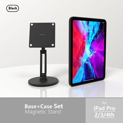18W fast charging magnetic tablet desktop stand for the full range of ipad,adjustable metal stand with 360° rotation 我的商店 ipad pro2/3/4 11in