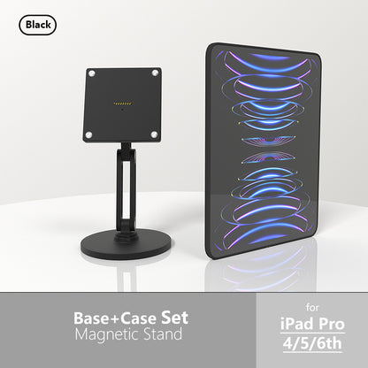 18W fast charging magnetic tablet desktop stand for the full range of ipad,adjustable metal stand with 360° rotation 我的商店 ipad pro 12.9in