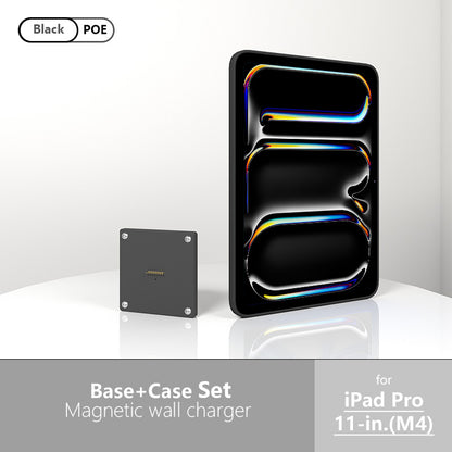 POE Magnetic Wall Mount with Charging Case Holder Support iPad stand Case for iPad mini 6th Gen/iPad Pro 11 12.9 Power emonita Zilvex ipad pro 11in 2024 M4