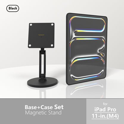 18W fast charging magnetic tablet desktop stand for the full range of ipad,adjustable metal stand with 360° rotation 我的商店 ipad pro 11in 2024-M4