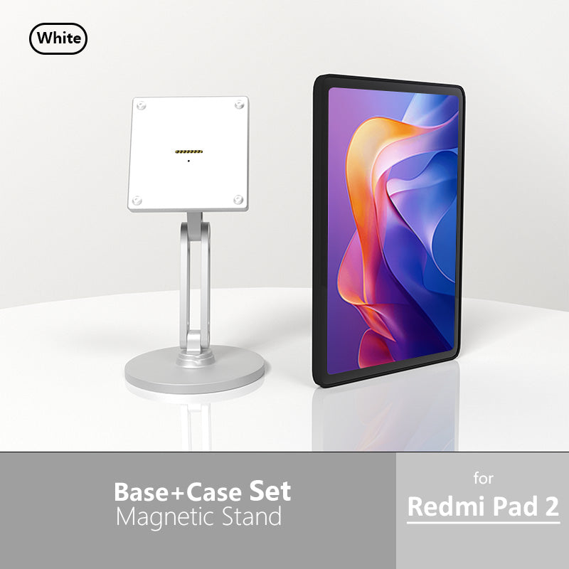 Xiaomi Pad Magnetic Wireless Charging Stand | Silver, 18W Fast Charge, 360° Rotation Adjustable Metal Desktop Stand Zilvex