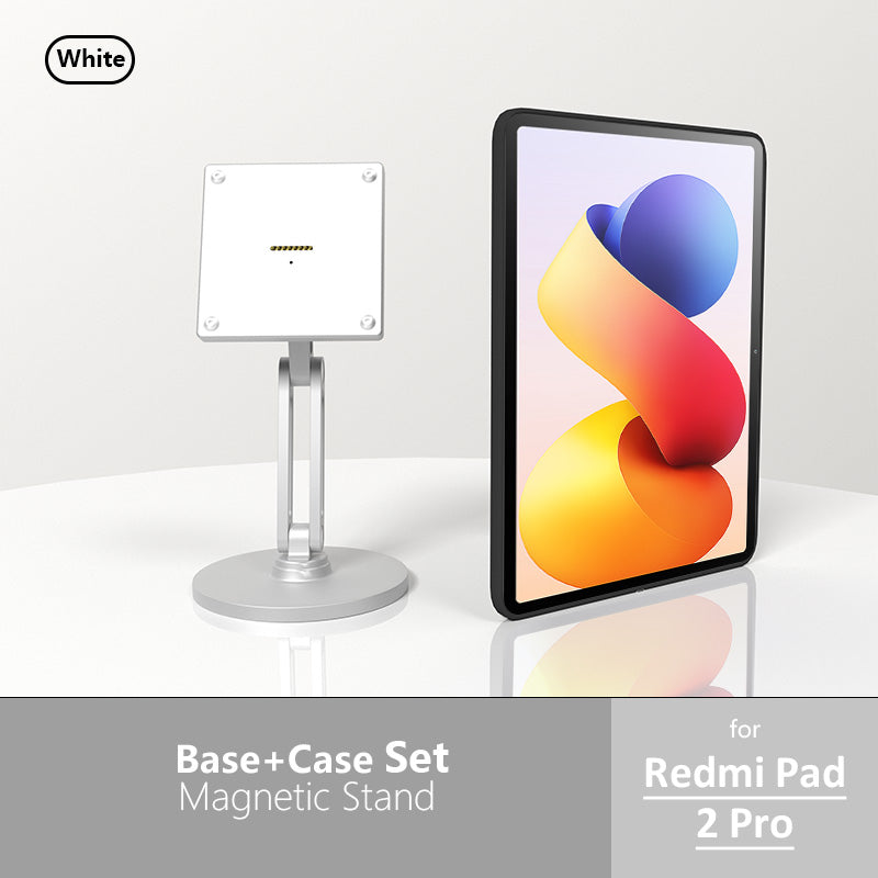 Xiaomi Pad Magnetic Wireless Charging Stand | Silver, 18W Fast Charge, 360° Rotation Adjustable Metal Desktop Stand Zilvex