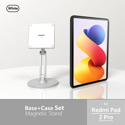 Xiaomi Pad Magnetic Wireless Charging Stand | Silver, 18W Fast Charge, 360° Rotation Adjustable Metal Desktop Stand Zilvex