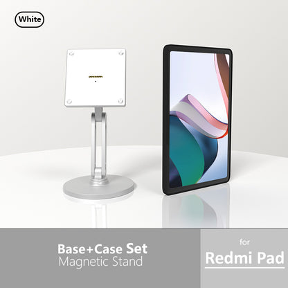 18W fast charging magnetic tablet desktop stand for the full range of Xiaomi Pad,adjustable metal stand with 360° rotation Zilvex Redmi Pad