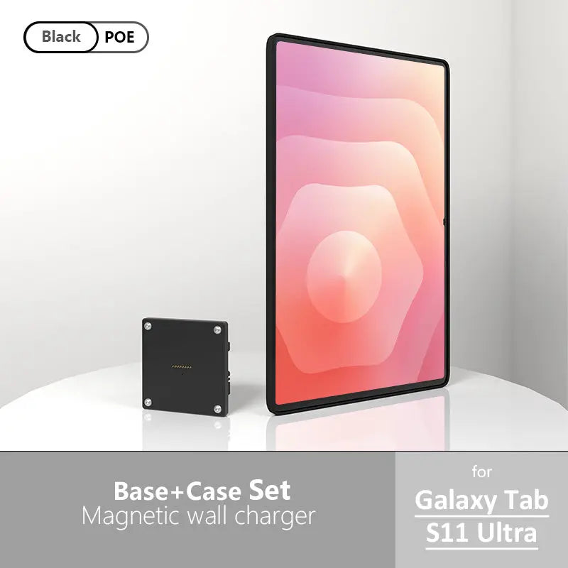 POE Tablet holder for Samsung Galaxy Tab S11 Ultra 14.6 wall charging station Magnetic wireless charging Smart Switch - Zilvex