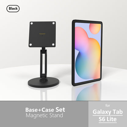 18W fast charging magnetic tablet desktop stand for the full range of Samsung tablets,adjustable metal stand with 360° rotation Zilvex CHINA Galaxy Tab S6 Lite