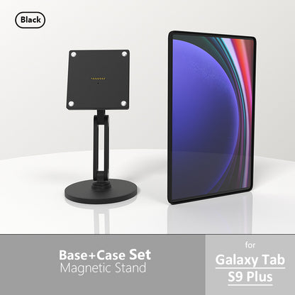 18W fast charging magnetic tablet desktop stand for the full range of Samsung tablets,adjustable metal stand with 360° rotation Zilvex CHINA Galaxy Tab S9 Plus