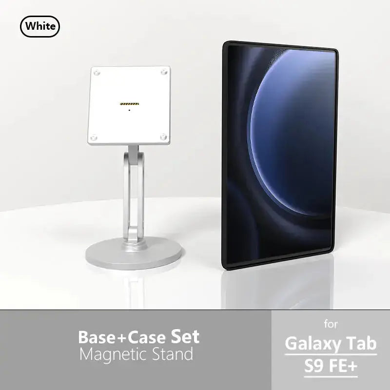 Samsung Galaxy Tab Magnetic Wireless Charging Stand - Includes 15-18W Fast Charger & Adjustable Multi-Angle Silvery Stand - Zilvex