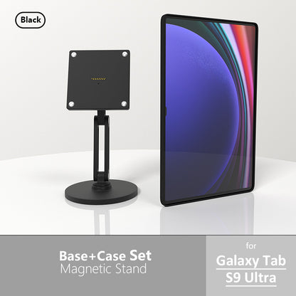 18W fast charging magnetic tablet desktop stand for the full range of Samsung tablets,adjustable metal stand with 360° rotation Zilvex CHINA Galaxy Tab S9 Ultra