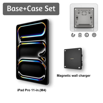 Zilvex Magnetic Wall Mount with Charging Case for iPad Upgraded 18W Quick Charge Strong Magnets 360 Rotation in-Wall - Zilvex