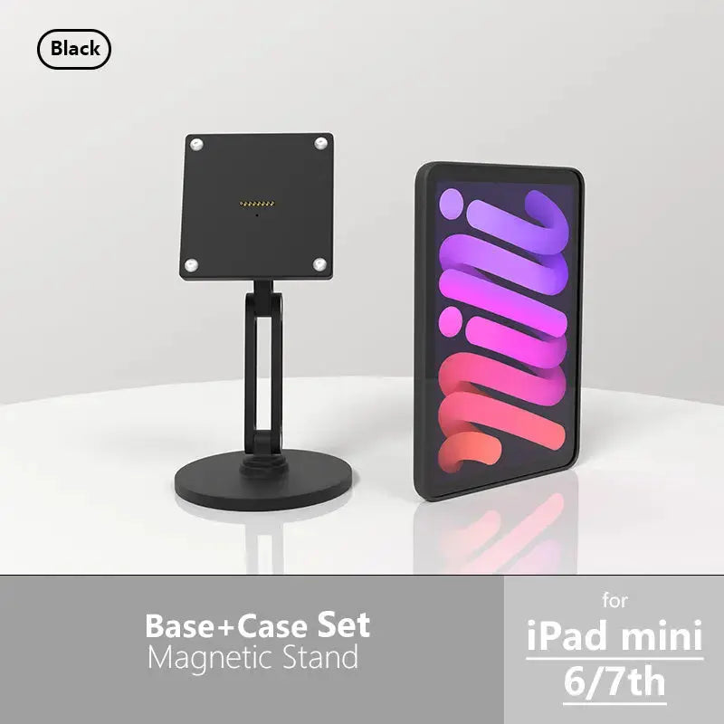 18W fast charging magnetic tablet desktop stand for the full range of ipad,adjustable metal stand with 360° rotation 我的商店 ipad mini6/7