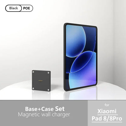 POE Wall Mount Charging for Xiaomi Pad 8/8 Pro 11.2inch Wall Station Wireless Charging Office Electronics Tablet Pad Stand Zilvex