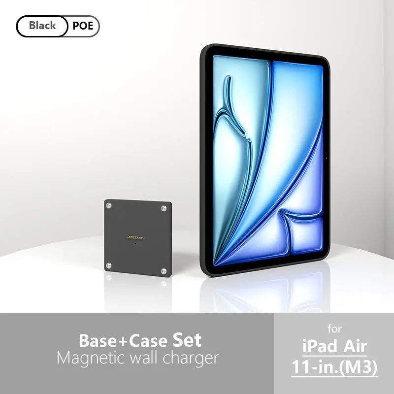 POE Magnetic Wall Mount with Charging Case Holder Support iPad stand Case for iPad mini 6th Gen/iPad Pro 11 12.9 Power emonita Zilvex ipad air 2024(M2)11in