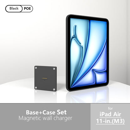 POE Magnetic Wall Mount with Charging Case Holder Support iPad stand Case for iPad mini 6th Gen/iPad Pro 11 12.9 Power emonita Zilvex ipad air 2024(M2)11in