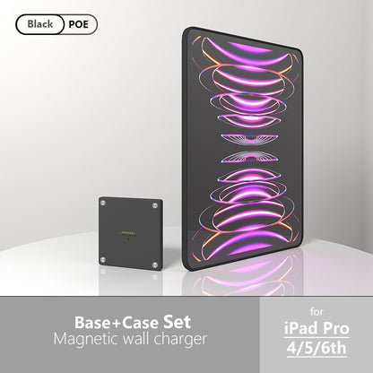 POE Magnetic Wall Mount with Charging Case Holder Support iPad stand Case for iPad mini 6th Gen/iPad Pro 11 12.9 Power emonita Zilvex ipad pro 12.9in