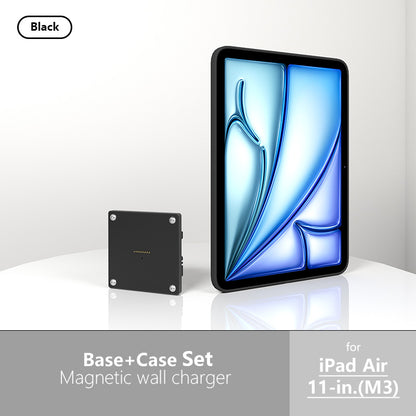 Zilvex Magnetic Wall Mount with Charging Case for iPad Upgraded 18W Quick Charge Strong Magnets 360 Rotation in-Wall 我的商店 ipad air 11in 2024-M2