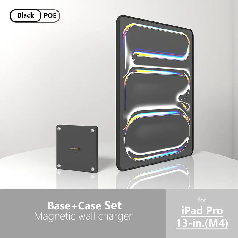 POE Magnetic Wall Mount with Charging Case Holder Support iPad stand Case for iPad mini 6th Gen/iPad Pro 11 12.9 Power emonita Zilvex ipad pro 13in 2024 M4