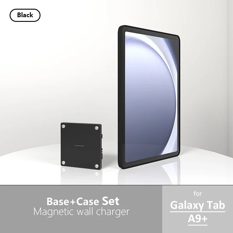 For Samsung Galaxy Tab A9+ 11 inch Stand, Wall Mount A9 Plus Tablet Stand 18W Fast Charging Magnetic Wireless Rotatable Design