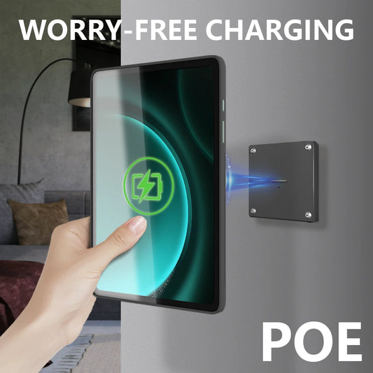 POE For Samsung Galaxy Tab S9 FE PLUS 12.4 inch Stand Wall Mount   Tablet Stand 18W Fast Charging Magnetic Wireless Rotatable