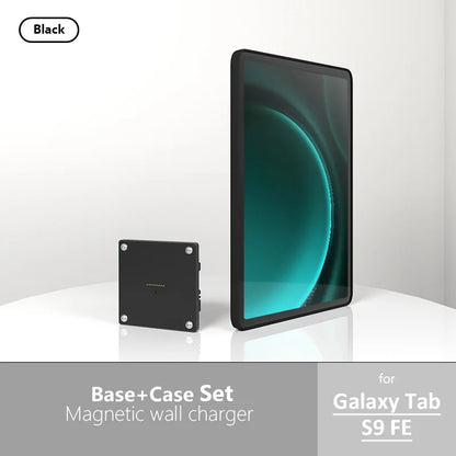 For Samsung Galaxy Tab S9FE 10.9 inch Stand Wall Mount Tablet Stand 18W Fast Charging Magnetic Wireless Rotatable