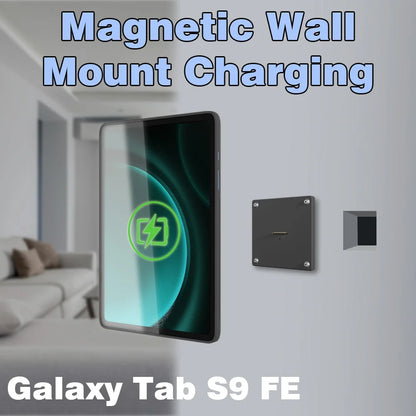 For Samsung Galaxy Tab S9FE 10.9 inch Stand Wall Mount Tablet Stand 18W Fast Charging Magnetic Wireless Rotatable