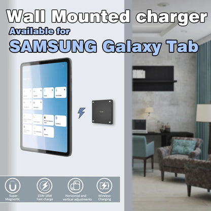 Zilvex Magnetic Wall Mount for Samsung Galaxy Tab, Upgraded 18W Fast Charging Powerful Magnetic 360 Degree Rotating Wall Mount